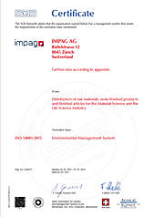 IMPAG a obtenu la certificaiton ISO 14001