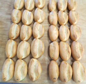 Volumenvergleich von Brötchen
