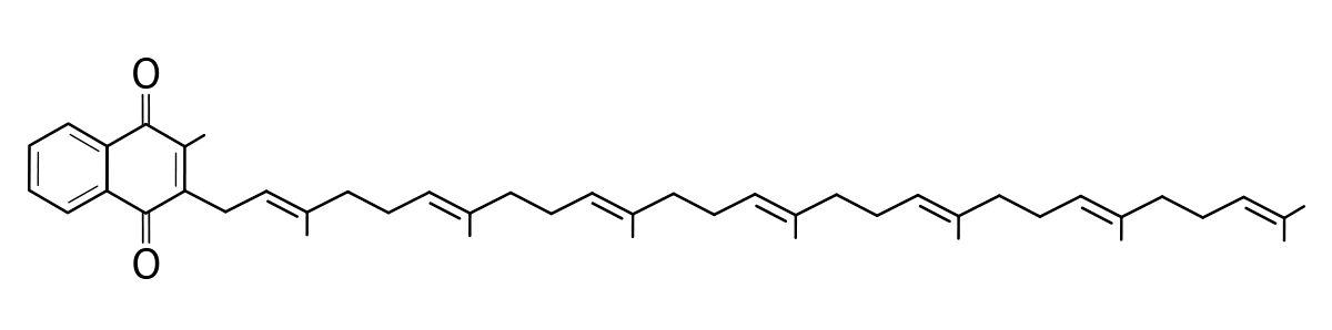 Structural formula of menaquinone-7 (MK-7)