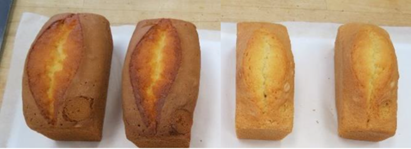 Vergleich der Grösse und der Farbe von Cakes 